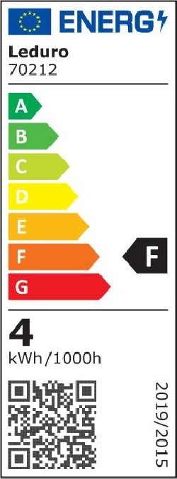 Light Bulb|LEDURO|Power consumption 4 Watts|Luminous flux 400 Lumen|3000 K|220-240V|Beam angle 300 degrees|70212