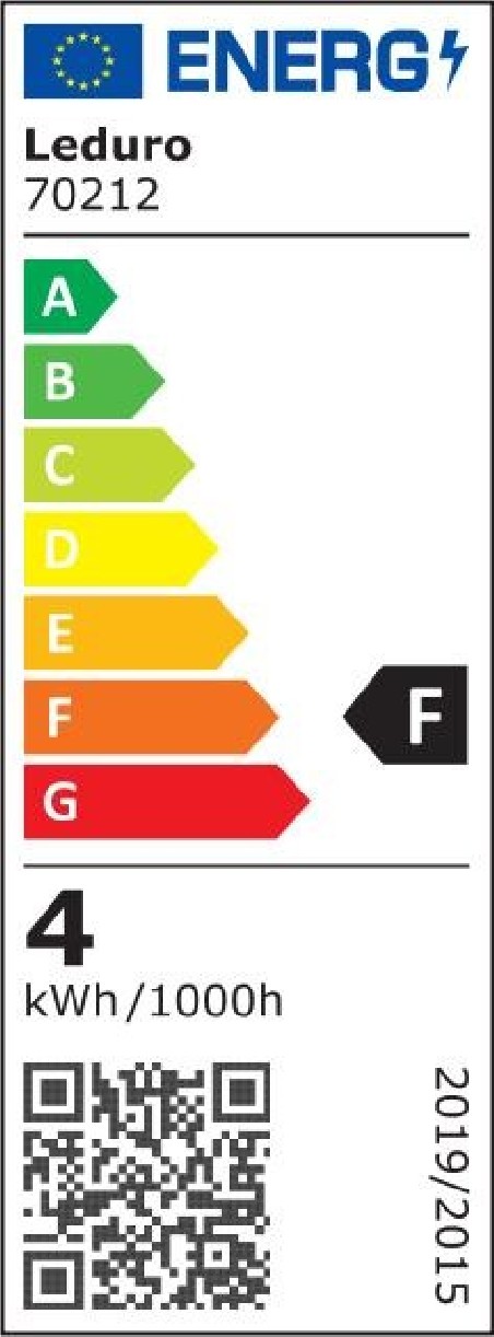 Light Bulb|LEDURO|Power consumption 4 Watts|Luminous flux 400 Lumen|3000 K|220-240V|Beam angle 300 degrees|70212