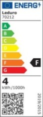 Light Bulb|LEDURO|Power consumption 4 Watts|Luminous flux 400 Lumen|3000 K|220-240V|Beam angle 300 degrees|70212