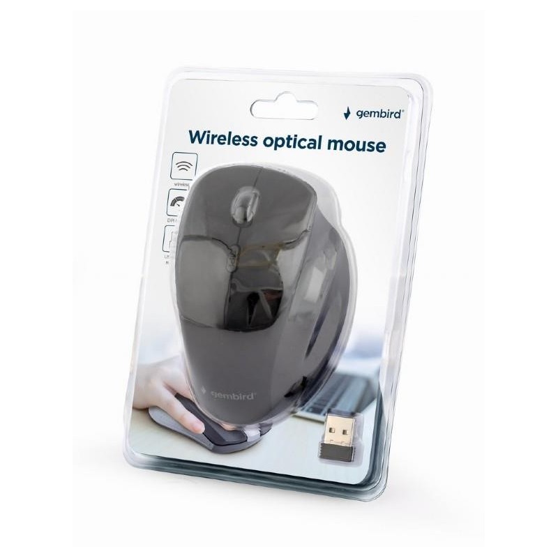 MOUSE USB OPTICAL WRL BLACK/MUSW-6B-02 GEMBIRD