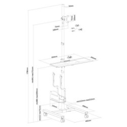 MONITOR ACC MOBILE WORKSTATION/FPMA-MOBILE1700 NEOMOUNTS