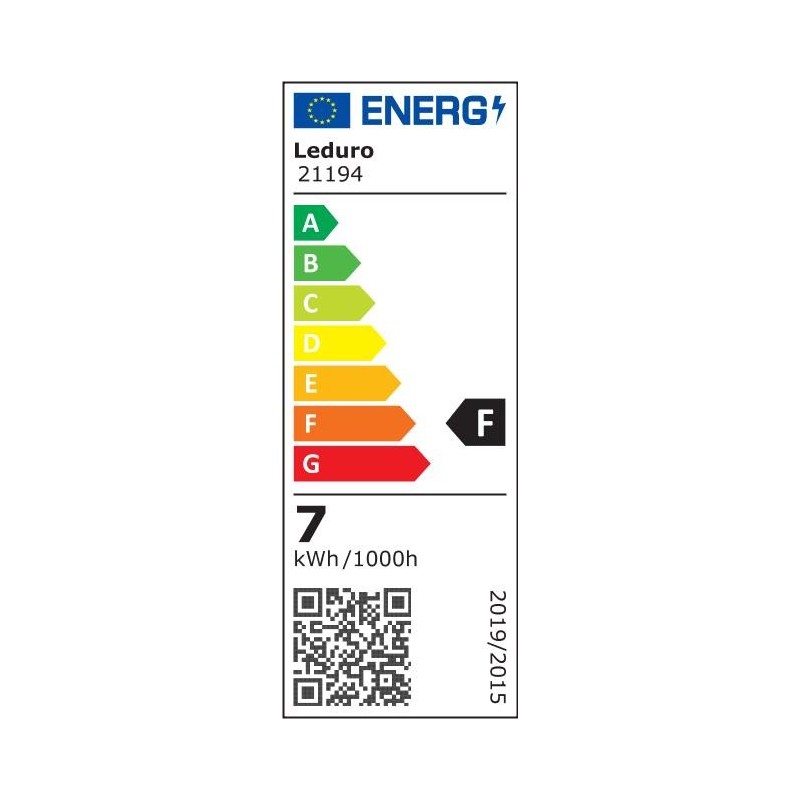 Light Bulb|LEDURO|Power consumption 7 Watts|Luminous flux 600 Lumen|3000 K|220-240V|Beam angle 60 degrees|21194