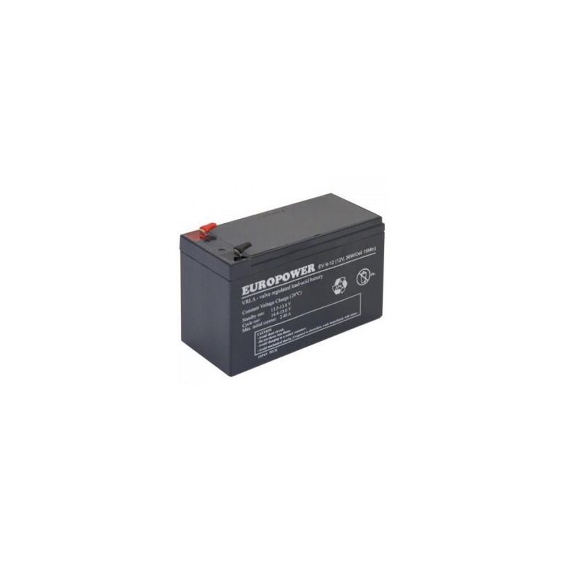 BATTERY 12V 9AH VRLA/EV9-12 T2 EUROPOWER EMU