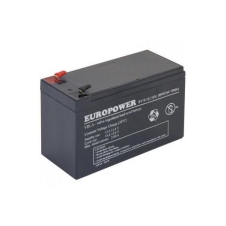 BATTERY 12V 9AH VRLA/EV9-12 T2 EUROPOWER EMU