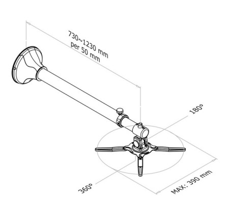 PROJECTOR ACC WALL MOUNT/BEAMER-W100SILVER NEOMOUNTS