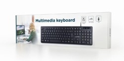 KEYBOARD MULTIMEDIA USB ENG/BLACK KB-MCH-04 GEMBIRD