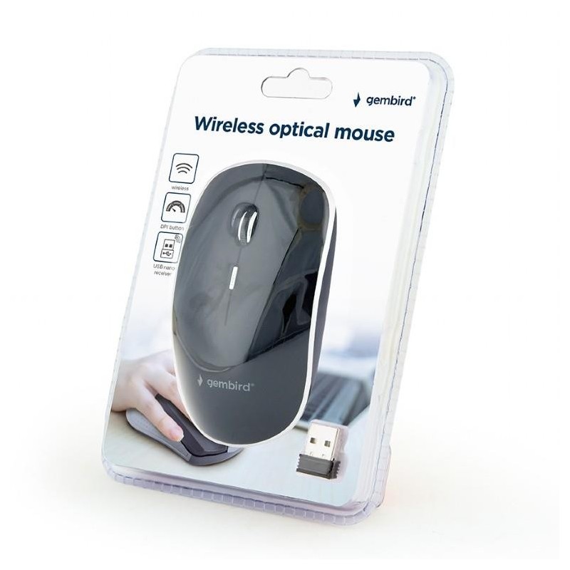 MOUSE USB OPTICAL WRL BLACK/SILENT MUSW-4BS-01 GEMBIRD