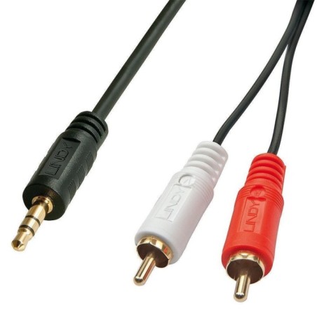 CABLE AUDIO 2XRCA/3.5MM M/M 3M/35682 LINDY