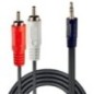 CABLE AUDIO 2XRCA/3.5MM M/M 3M/35682 LINDY