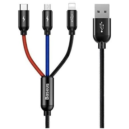 CABLE LIGHTNING TO 3IN1 0.3M/BLACK CAMLT-ASY01 BASEUS