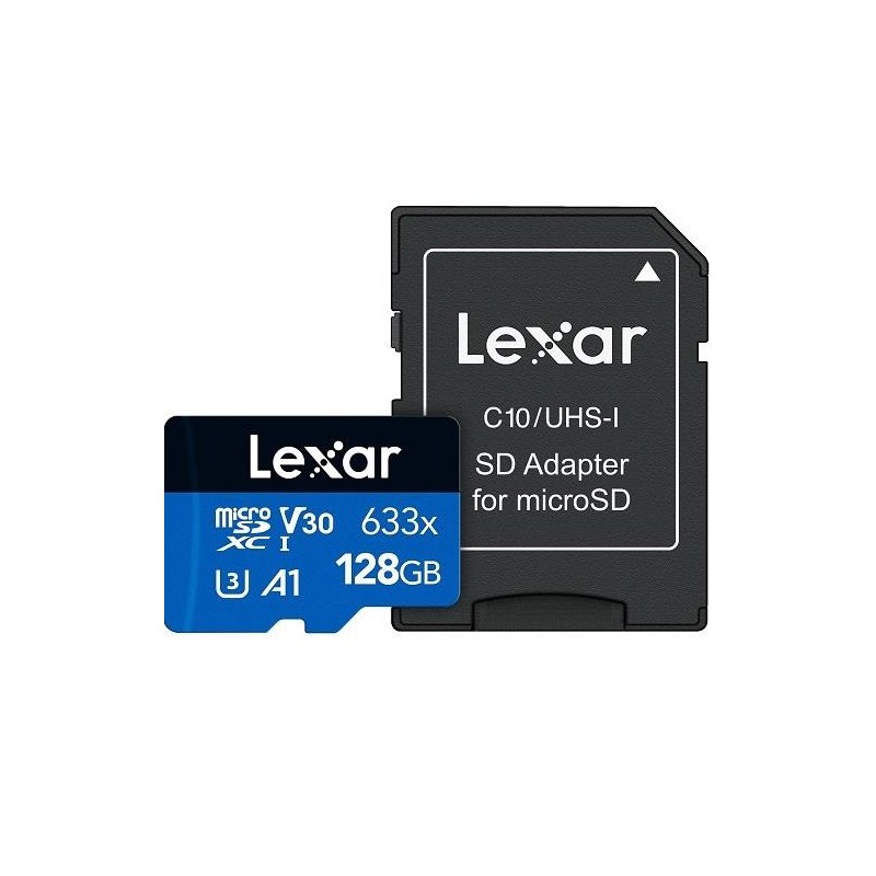 MEMORY MICRO SDXC 128GB UHS-I/W/ADAPTER LSDMI128BB633A LEXAR