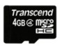 MEMORY MICRO SDHC 4GB W/ADAPT/CLASS4 TS4GUSDHC4 TRANSCEND