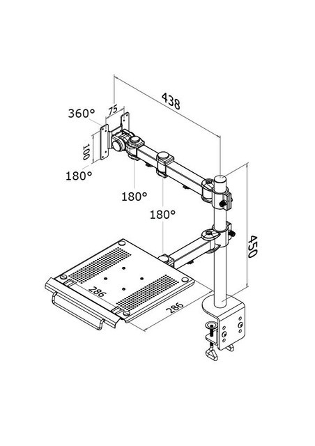 NB/MONITOR ACC DESK MOUNT/FPMA-D960NOTEBOOK NEOMOUNTS