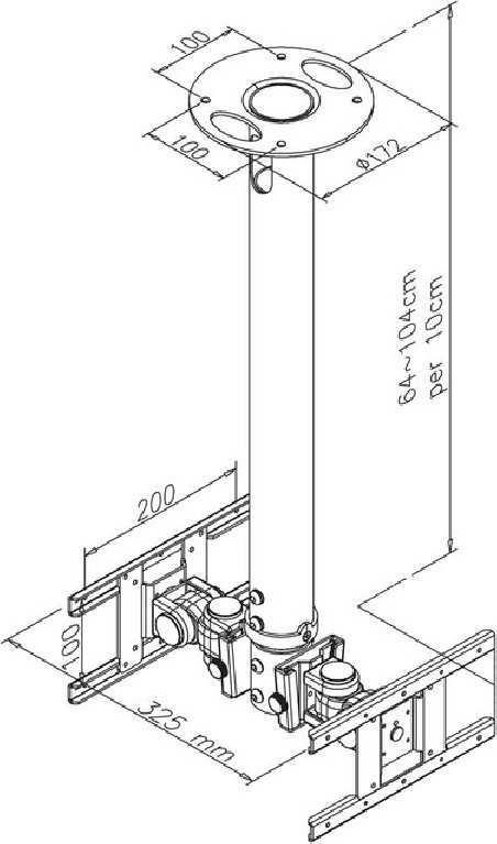 TV SET ACC CEILING MOUNT/10-40" FPMA-C200D NEOMOUNTS