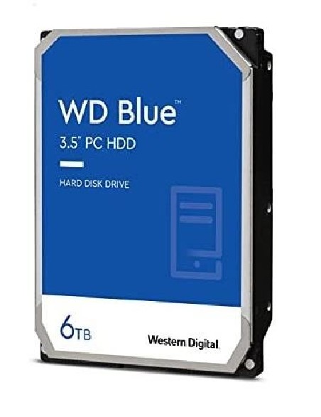 HDD|WESTERN DIGITAL|Blue|6TB|SATA|256 MB|5400 rpm|3,5"|WD60EZAX