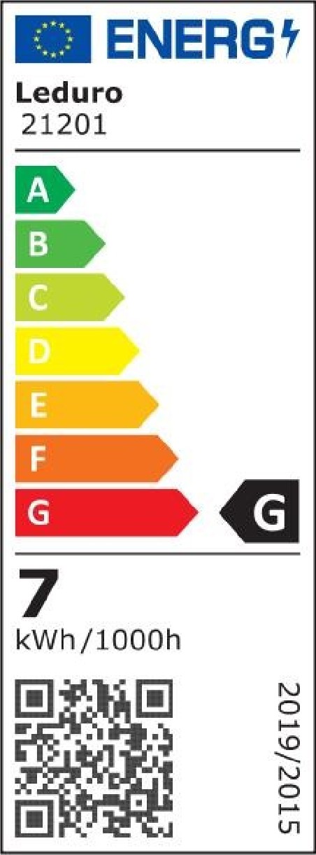 Light Bulb|LEDURO|Power consumption 7 Watts|Luminous flux 600 Lumen|4000 K|220-240|Beam angle 60 degrees|21201