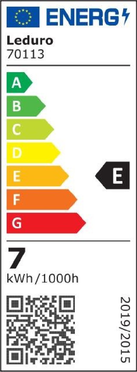 Light Bulb|LEDURO|Power consumption 7 Watts|Luminous flux 806 Lumen|3000 K|220-240V|Beam angle 300 degrees|70113