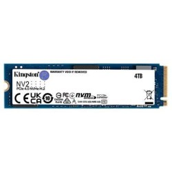 SSD|KINGSTON|NV2|4TB|M.2|PCIE|NVMe|Write speed 2800 MBytes/sec|Read speed 3500 MBytes/sec|2.2mm|TBW 1280 TB|MTBF 1500000 hours|S