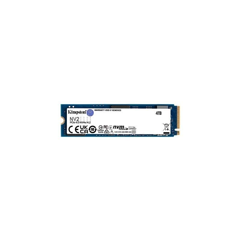 SSD|KINGSTON|NV2|4TB|M.2|PCIE|NVMe|Write speed 2800 MBytes/sec|Read speed 3500 MBytes/sec|2.2mm|TBW 1280 TB|MTBF 1500000 hours|S