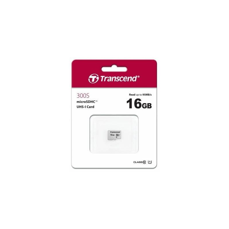 MEMORY MICRO SDHC 16GB UHS-I/CLASS10 TS16GUSD300S TRANSCEND