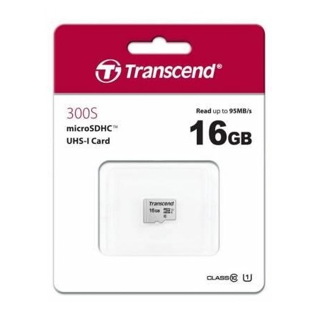 MEMORY MICRO SDHC 16GB UHS-I/CLASS10 TS16GUSD300S TRANSCEND