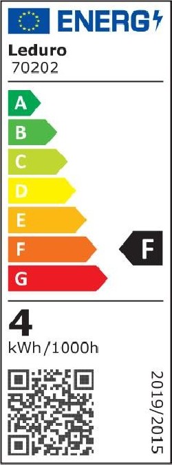 Light Bulb|LEDURO|Power consumption 4 Watts|Luminous flux 400 Lumen|2700 K|220-240V|Beam angle 360 degrees|70202