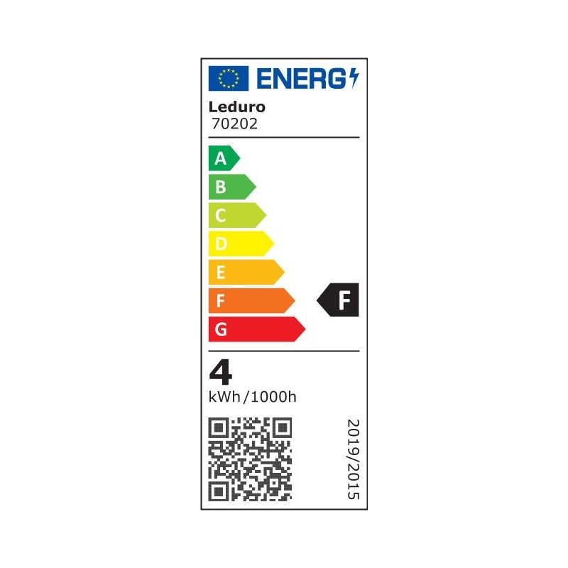 Light Bulb|LEDURO|Power consumption 4 Watts|Luminous flux 400 Lumen|2700 K|220-240V|Beam angle 360 degrees|70202