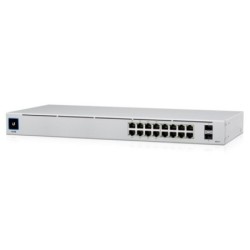 Switch|UBIQUITI|USW-16-POE|Type L2|Desktop/pedestal|Rack|16x10Base-T / 100Base-TX / 1000Base-T|2xSFP|PoE ports 16|PoE+ ports 8|1