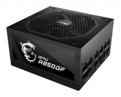 Power Supply|MSI|850 Watts|Efficiency 80 PLUS GOLD|PFC Active|MPGA850GF