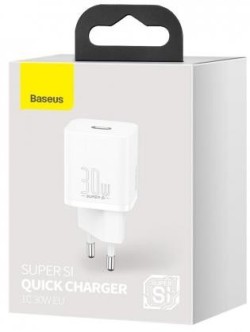 MOBILE CHARGER WALL 30W/WHITE CCSUP-J02 BASEUS