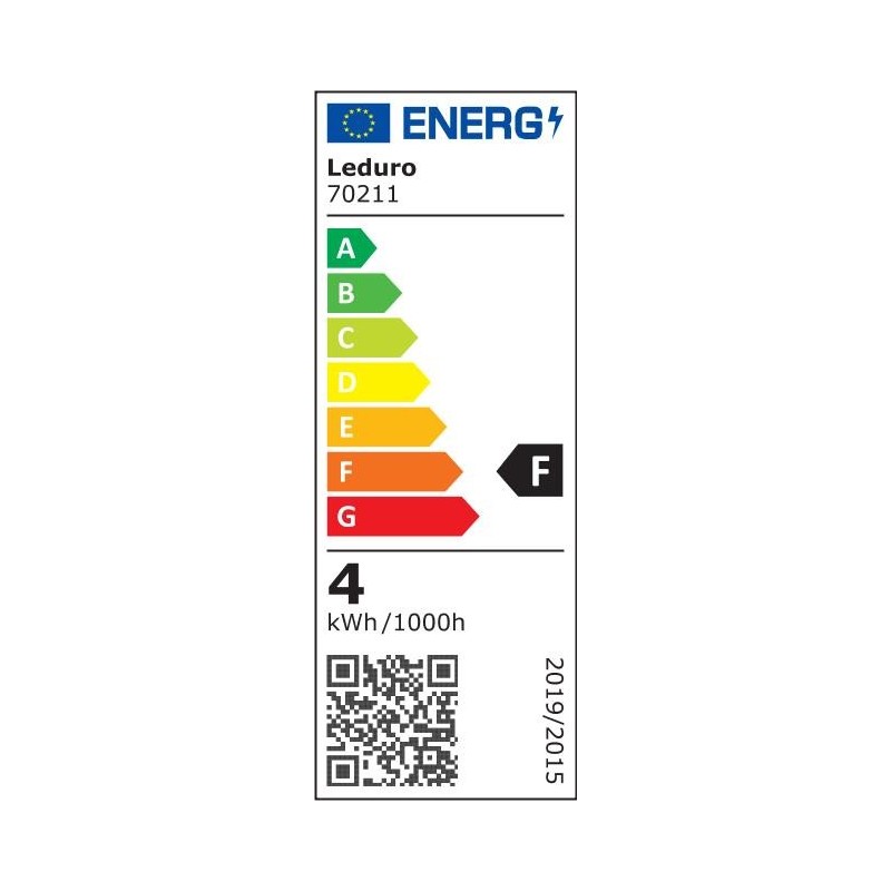 Light Bulb|LEDURO|Power consumption 4 Watts|Luminous flux 400 Lumen|3000 K|220-240V|Beam angle 300 degrees|70211