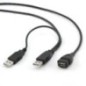 CABLE USB2 DUAL EXTENSION AMAF/0.9M CCP-USB22-AMAF-3 GEMBIRD