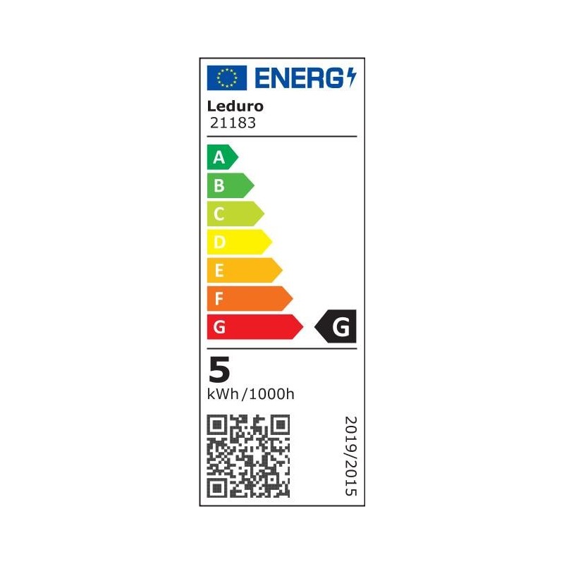 Light Bulb|LEDURO|Power consumption 5 Watts|Luminous flux 400 Lumen|2700 K|220-240V|Beam angle 360 degrees|21183