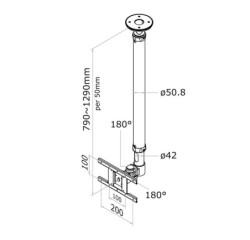 TV SET ACC CEILING MOUNT 10-26/FPMA-C100SILVER NEOMOUNTS