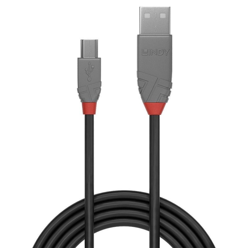 CABLE USB2 A TO MINI-B 2M/ANTHRA 36723 LINDY