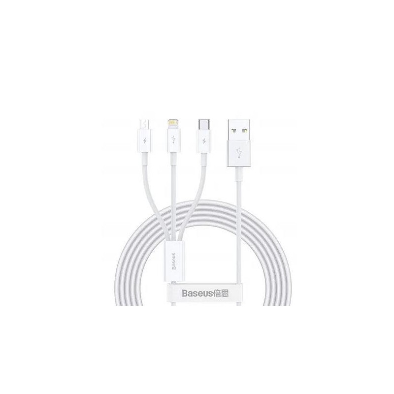 CABLE USB TO 3IN1 1.5M/WHITE CAMLTYS-02 BASEUS