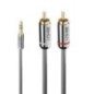 CABLE AUDIO 3.5MM TO PHONO 2M/CROMO 35334 LINDY