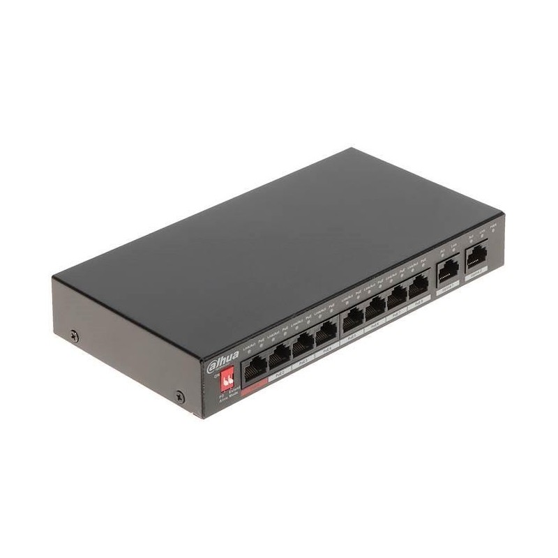 Switch|DAHUA|PFS3010-8ET-96-V2|Desktop/pedestal|PoE ports 8|96 Watts|DH-PFS3010-8ET-96-V2