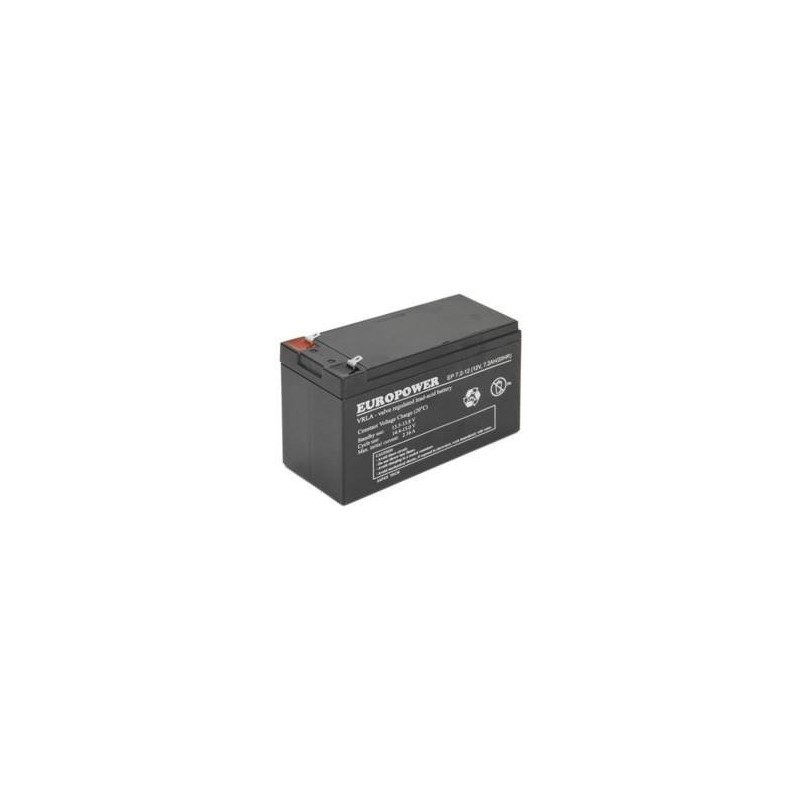 BATTERY 12V 7.2AH VRLA/EP7.2-12 T2 EUROPOWER EMU