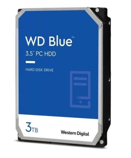 HDD|WESTERN DIGITAL|Blue|3TB|SATA|256 MB|5400 rpm|3,5"|WD30EZAX