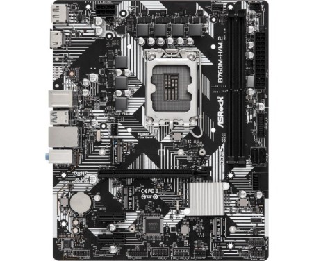 Mainboard|ASROCK|Intel B760 Express|Micro-ATX|Memory DDR5|Memory slots 2|2xPCI-Express 3.0 1x|1xPCI-Express 4.0 16x|1xM.2|1xHDMI