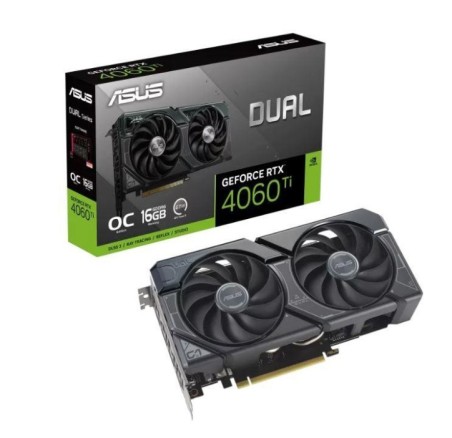 Graphics Card|ASUS|NVIDIA GeForce RTX 4060 Ti|16 GB|GDDR6|128 bit|PCIE 4.0 16x|GPU 2595 MHz|1xHDMI|3xDisplayPort|DUAL-RTX4060TI-