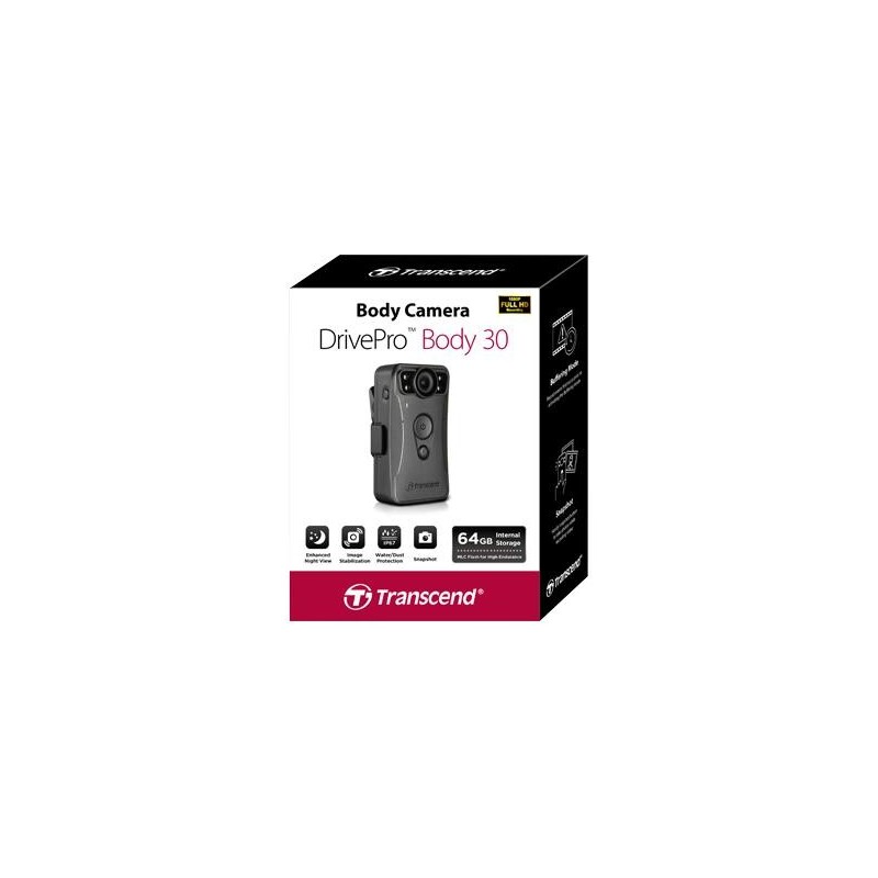 BODY CAMERA DRIVE PRO BODY 30/64GB TS64GDPB30A TRANSCEND