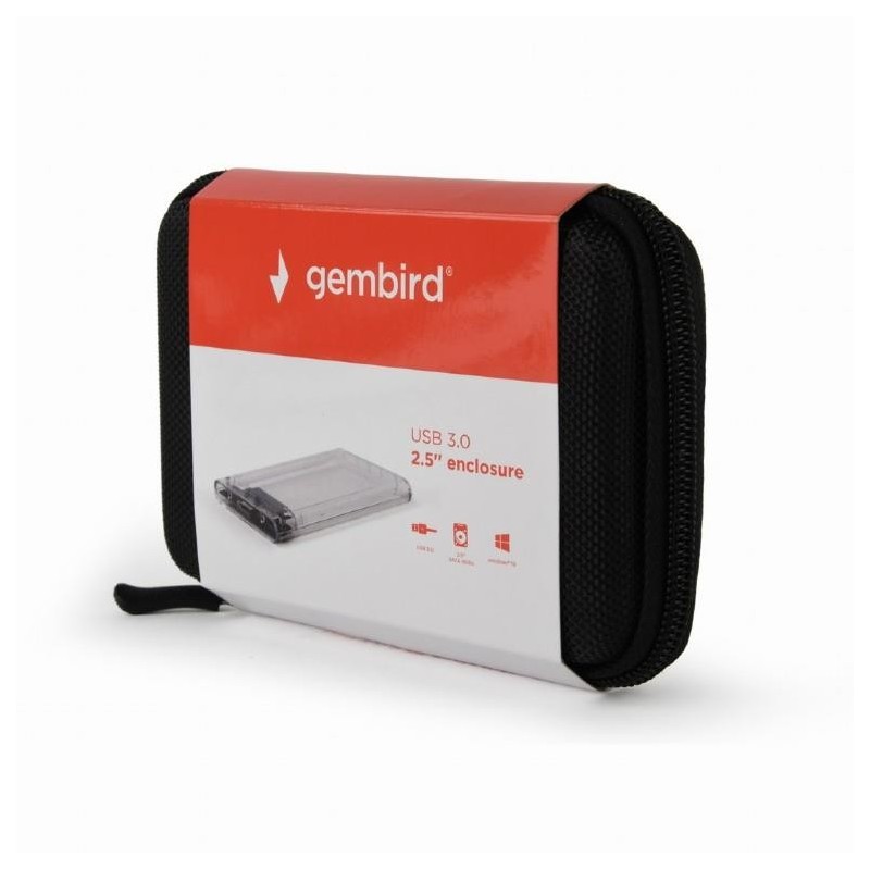 HDD CASE EXT. USB3 2.5"/TRANSPARENT EE2-U3S9-6 GEMBIRD