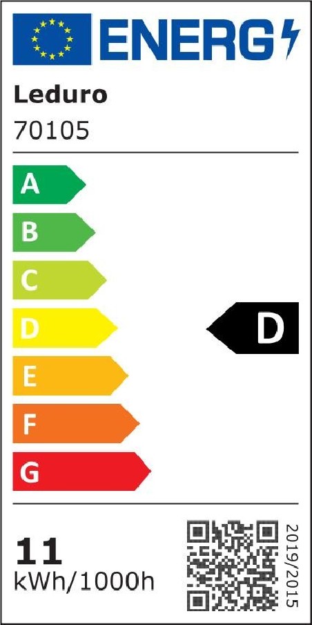 Light Bulb|LEDURO|Power consumption 11 Watts|Luminous flux 1521 Lumen|2700 K|220-240|Beam angle 300 degrees|70105