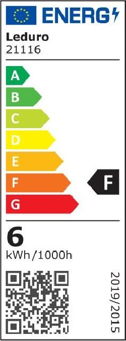 Light Bulb|LEDURO|Power consumption 6 Watts|Luminous flux 720 Lumen|3000 K|220-240V|Beam angle 270 degrees|21116