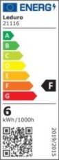 Light Bulb|LEDURO|Power consumption 6 Watts|Luminous flux 720 Lumen|3000 K|220-240V|Beam angle 270 degrees|21116