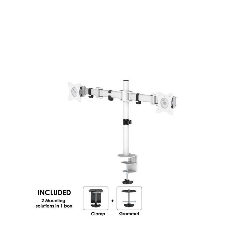 MONITOR ACC DESK MOUNT/10-27" NM-D135DWHITE NEOMOUNTS