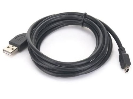 CABLE USB2 AM-MINI 1.8M BLACK/CCP-USB2-AM5P-6 GEMBIRD