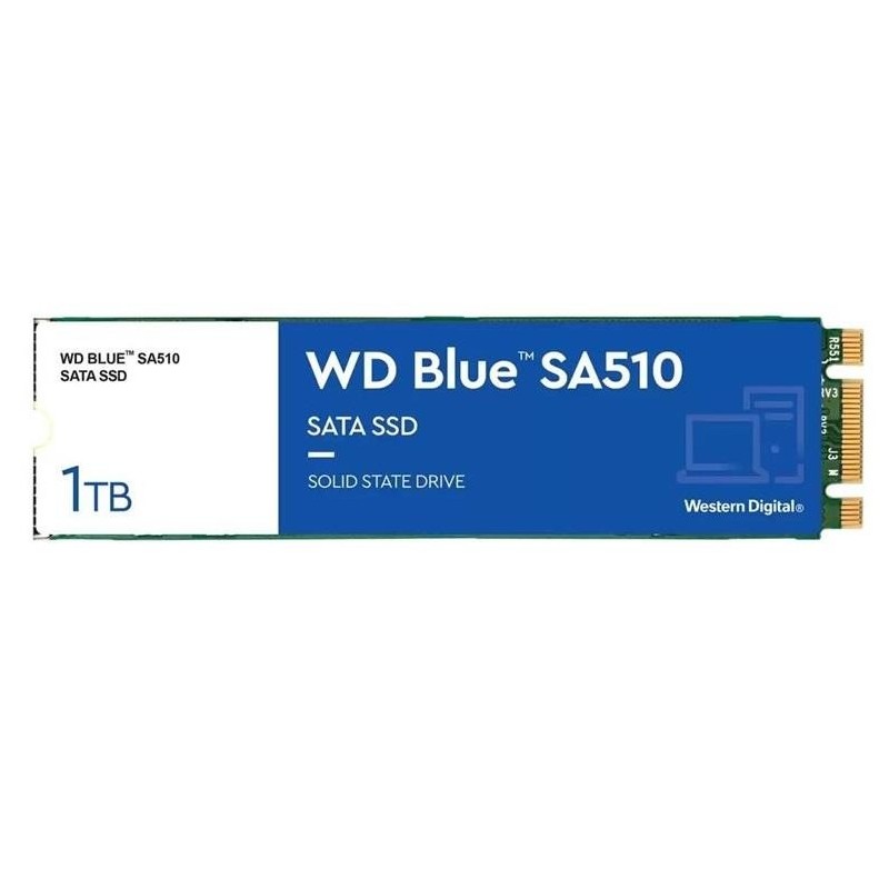 SSD|WESTERN DIGITAL|Blue SA510|1TB|M.2|SATA 3.0|Write speed 520 MBytes/sec|Read speed 560 MBytes/sec|2.38mm|TBW 400 TB|MTBF 1750